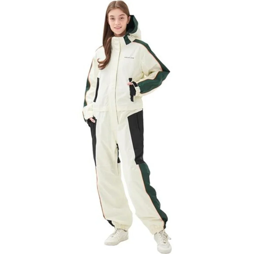 Women's One Pieces Ski Suits Waterproof Insulated Jumpsuit Removable Hood